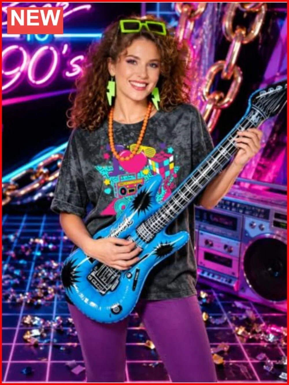 Oversized 80s 90s Graphic Tee Retro Disco Party T-Shirt